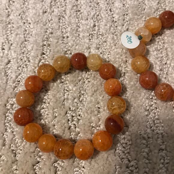 Brown Natural Stone Beaded Bracelet - Picture 1 of 5
